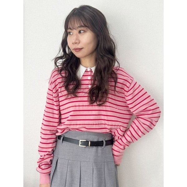 Lily Brown◆チャイナディテールニットトップス/one/アクリル/NVY/無地/LWNT25117 チャイナディテールニットトップス | リリーブラウン(LILY BROWN