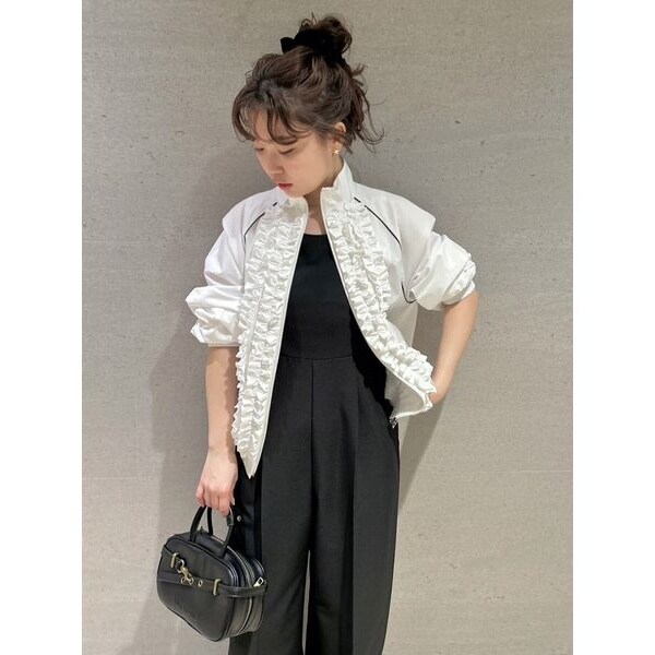 新品 リリーブラウン フロントフリルブルゾン