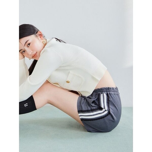 新品未使用LILY BROWN サイドラインショートパンツ　ホワイト サイドラインショートパンツ | リリーブラウン(LILY BROWN