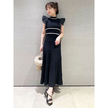 フリルドッキングニットワンピース | リリーブラウン(LILY BROWN  