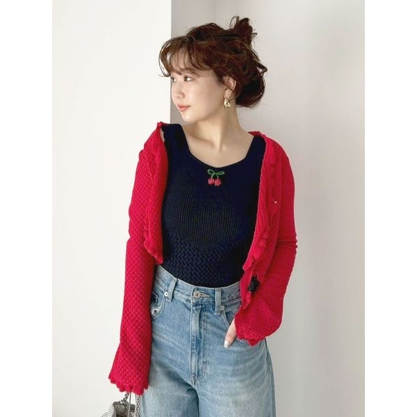 LILY BROWN リリーブラウン Lily Brown ライン花柄チャイナ