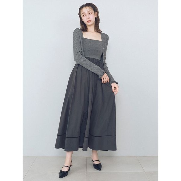 Spick and Span ファブリックコンビドレス ファブリックコンビドレス（ワンピース）｜Spick and Span