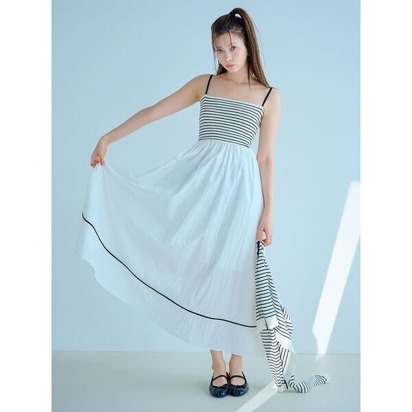LILY BROWN ニットビスチェ切り替えワンピース/ハンドウォッシャブル LILY BROWN ニットビスチェ切り替えワンピース/ハンド
