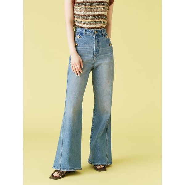 専用【新品タグ付き】LILY BROWN × ANNA SUIワイドデニムパンツ LILY BROWN × ANNA SUI】ワイドデニムパンツ | リリーブラウン