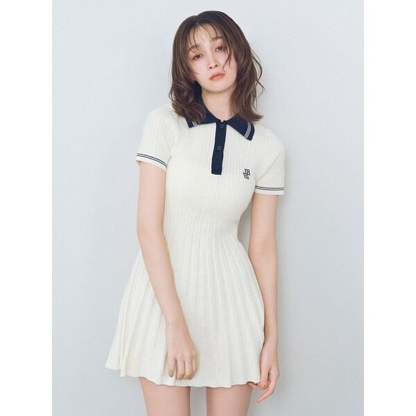 Lily Brown ポロニットミニワンピース ポロニットミニワンピース | リリーブラウン(LILY BROWN