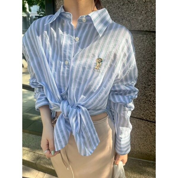 Lilybrown Lily Bearシアーオーバーシャツ キャミソール2点 LILY BROWN ブラウス シャツ Lily Bearシアーオーバーシャツ