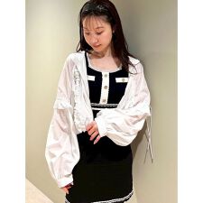 【LILY BROWN×MARY QUANT】UVカットフリルシアーブルゾン／接触冷感