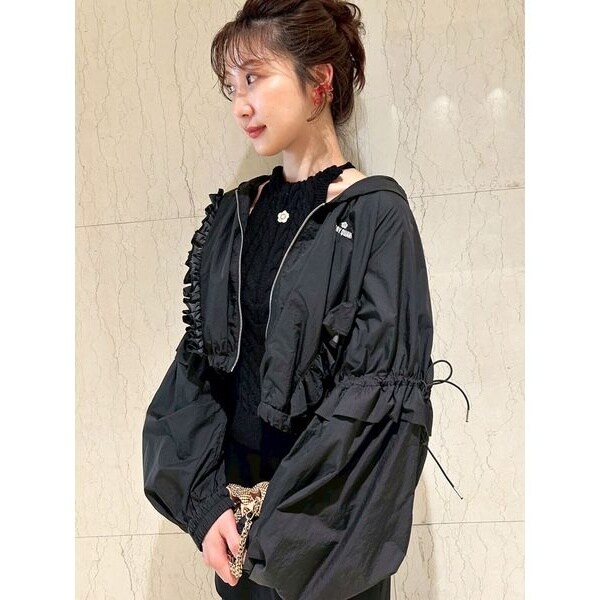 LILY BROWN×MARY QUANTUVカットフリルシアーブルゾン接触冷感 LILY BROWN×MARY QUANT】UVカットフリルシアーブルゾン/接触冷感