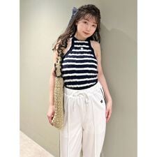 【LILY BROWN×MARY QUANT】デイジー刺繍アメスリケーブルニット