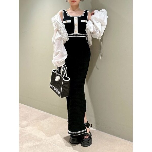 LILY BROWN×MARY QUANT】デイジーボタンノースリーブニット