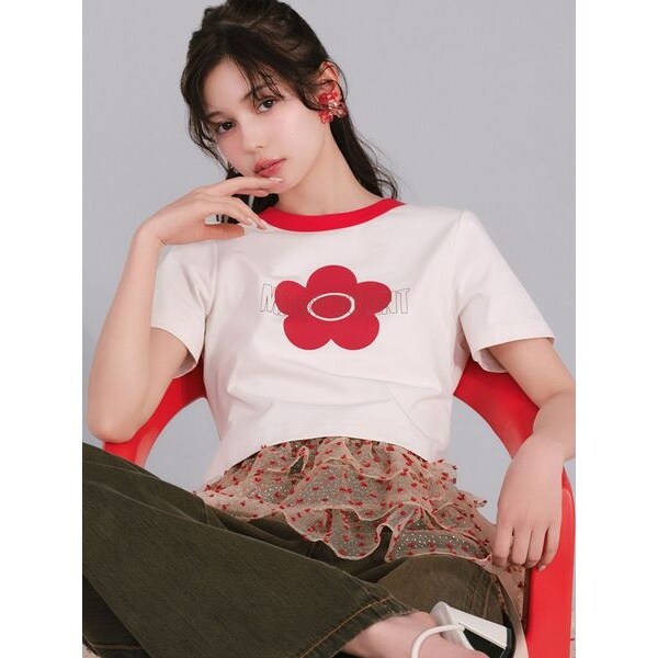 ReLIT パリパリ Tシャツ ReLIT パリパリ Tシャツ 関税込【Ritz Paris】Women's t-shirt