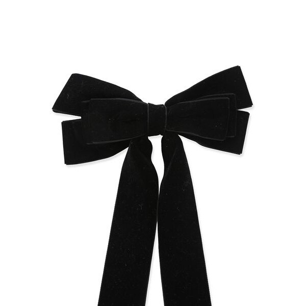 【LILY BROWN*MARY QUANT】リボンバレッタ　黒　ベロア ベロアリボンバレッタ | リリーブラウン(LILY BROWN) | マルイ