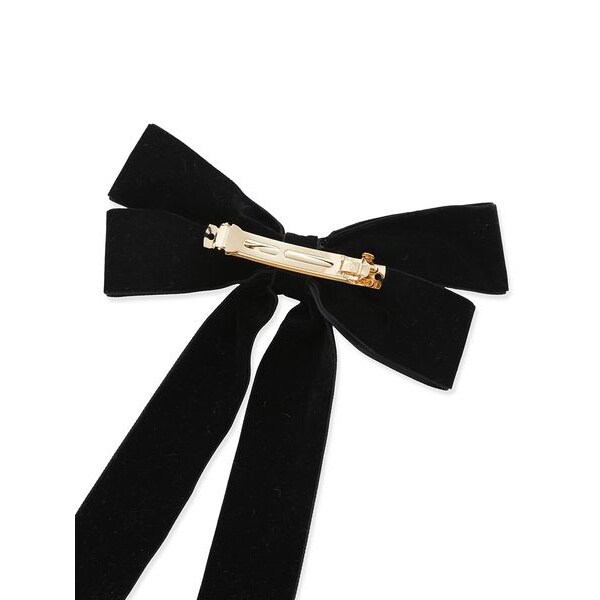 【LILY BROWN*MARY QUANT】リボンバレッタ　黒　ベロア ベロアリボンバレッタ | リリーブラウン(LILY BROWN) | マルイ