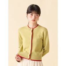 カシミアブレンドレイヤードカーディガン