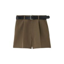 ベルト付きハイウエストショートパンツ