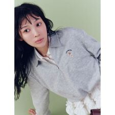 【WEB限定カラー】Lily Bearハーフジップクロップドスウェット