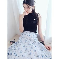 ポケットディテールリブニットトップス