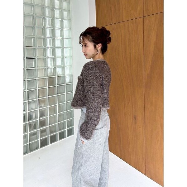 コットンツィードショートジャケット コットンツィードショート