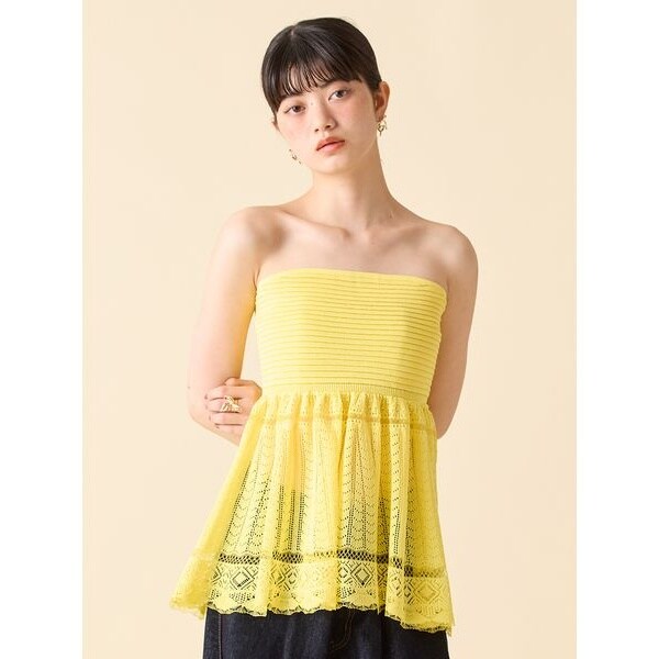 WEB限定カラー】3WAYジャガードペプラムビスチェ | リリーブラウン