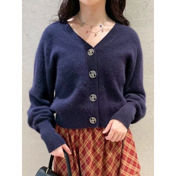 LILY BROWN カシミアブレンドレイヤードカーディガン　リリーブラウン Lily Brown （リリーブラウン) カシミアブレンドレイヤード