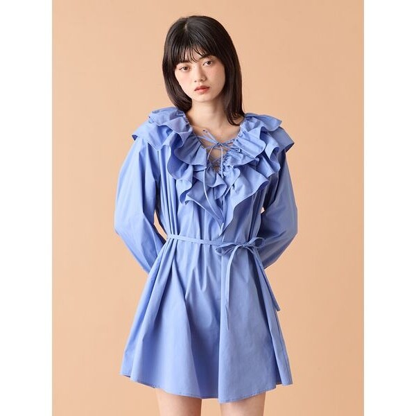 リリーブラウン　宮脇咲良　デニムワンピース　インディゴブルー Amazon.co.jp: [リリーブラウン] 宮脇咲良デニムミニワンピ