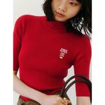 LILY BROWN ×ANNA SUI】ロゴ刺繍ハイネックリブニット | リリー  