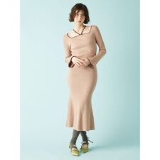 デコルテデザインラメニット2wayワンピース