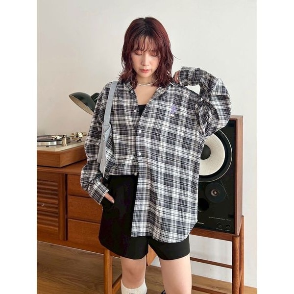 Lily Bearボウタイオーバーシャツ | リリーブラウン(LILY BROWN