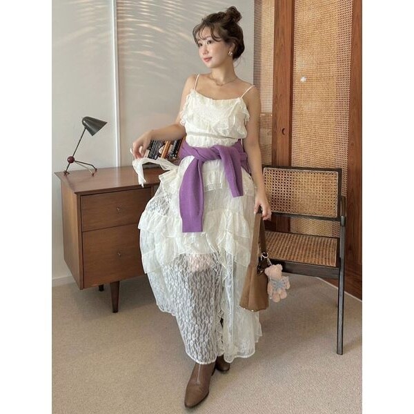 LILY BROWN ×ANNA SUI】レースロングキャミドレス | リリーブラウン