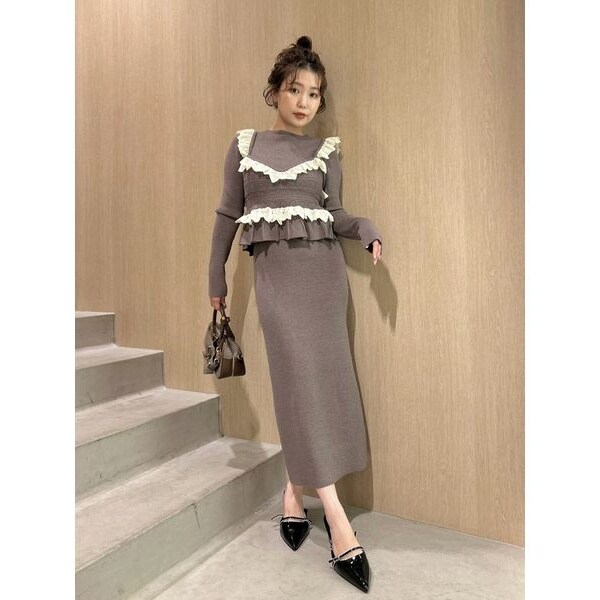 ビスチェセットニットワンピース | リリーブラウン(LILY BROWN