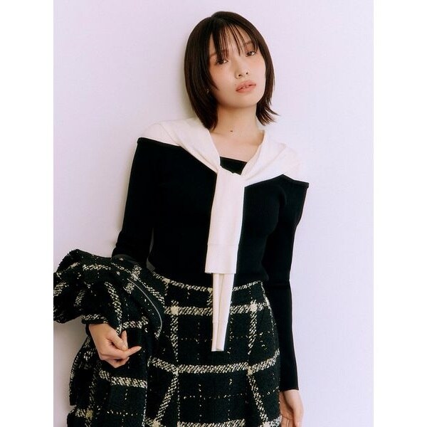 Lily Bearマフラーニットプルオーバー | リリーブラウン(LILY BROWN