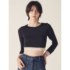 【LILY BROWN Lingerie】メルティヒートクルーネック（吸湿発熱機能付）