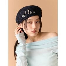 リリーブラウン(LILY BROWN)の[L.B CANDY STOCK]デコラティブベレー帽【Hearts2Hearts着用】