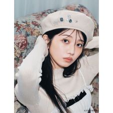 リリーブラウン(LILY BROWN)の[L.B CANDY STOCK]デコラティブベレー帽【Hearts2Hearts着用】