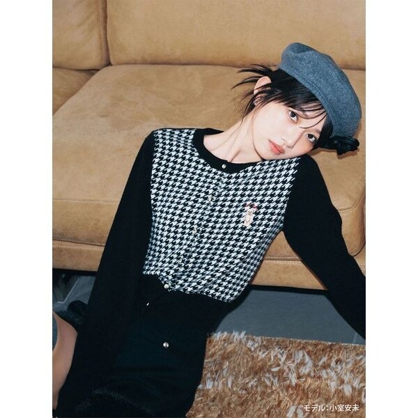 LILY BROWN カシミアブレンドレイヤードカーディガン　リリーブラウン カシミアブレンドレイヤードカーディガン(カーディガン)｜トップス