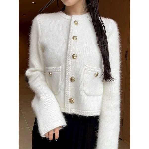 フロントボタンフレアニットワンピース | ナチュラルビューティー