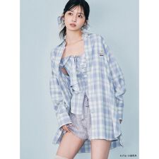 リリーブラウン(LILY BROWN)のLily Bearチェックオーバーシャツ