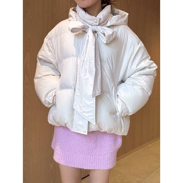 WEB限定カラー】recycleリボンダウン | リリーブラウン(LILY BROWN