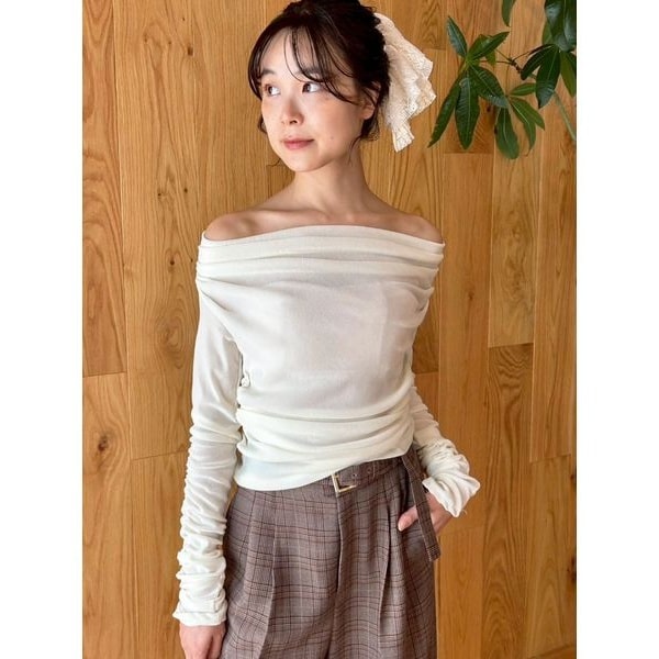 LILY BROWNチュールラッフルフリルトップス LILY BROWN（リリーブラウン）の「チュールラッフルフリル