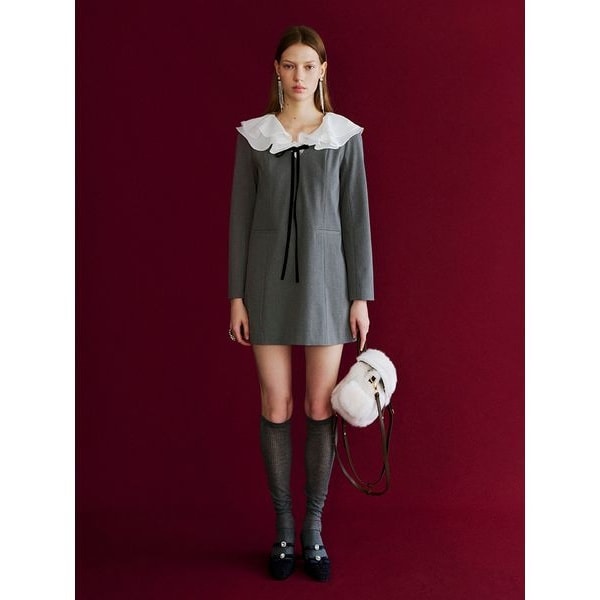 Vネックフィット＆フレアワンピース | セルフォード(CELFORD