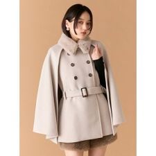 リリーブラウン(LILY BROWN)のファー付き3wayケープコート