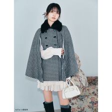 リリーブラウン(LILY BROWN)のファー付き3wayケープコート