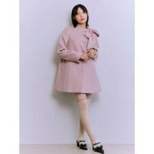 リリーブラウン(LILY BROWN)の【WEB限定カラー】[L.B CANDY STOCK]Aラインビジューリボンコート