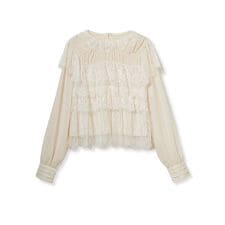 リリーブラウン(LILY BROWN)のレースフリルブラウス