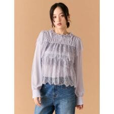 リリーブラウン(LILY BROWN)のレースフリルブラウス