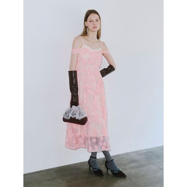 L.B CANDY STOCK]ブラウスセットビジューベロアキャミワンピース