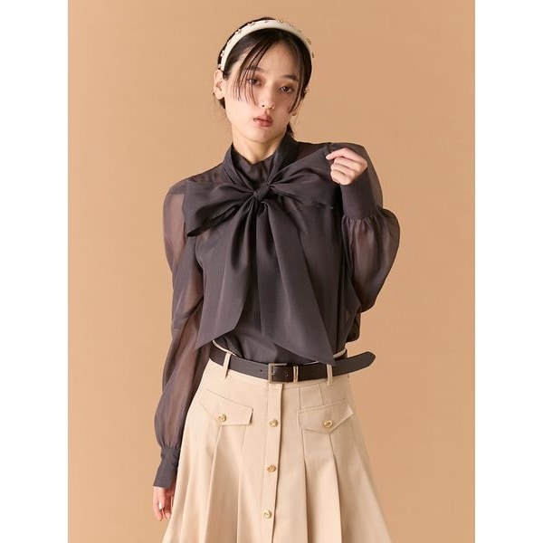 ボウタイフリルレースブラウス(Hearts2Hearts着用) | リリーブラウン