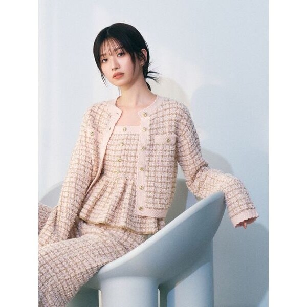 【新品未使用】リリーブラウン♡ツイードニットカーディガン ツイードニットカーディガン | リリーブラウン(LILY BROWN) | マルイ
