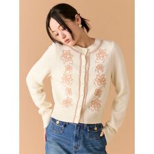 フラワーモチーフカーディガン