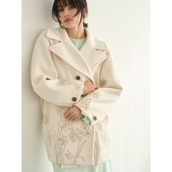 ダブルループビッグラペルショートコート | スローブ イエナ(SLOBE